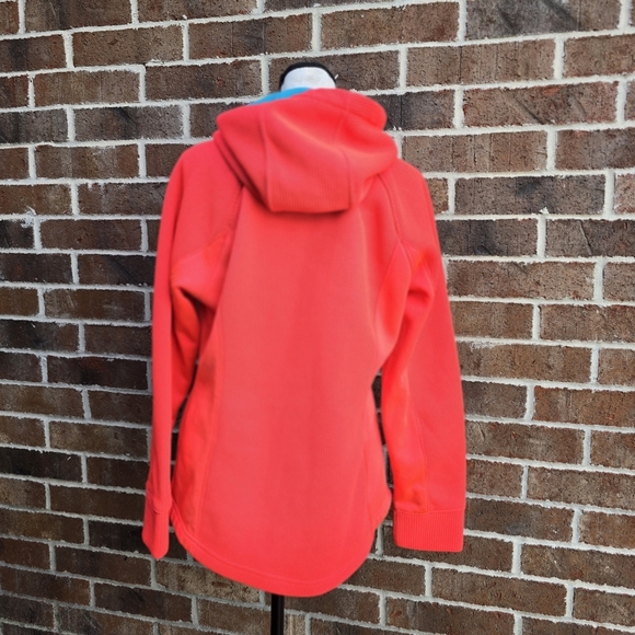 Swiss Tech Women's Vibrant Red Orange Pinkish Hoodie with Blue Trim - Picture 7 of 14